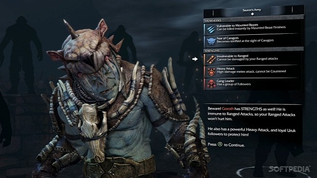 Nemesis system in action in Shadow of Mordor