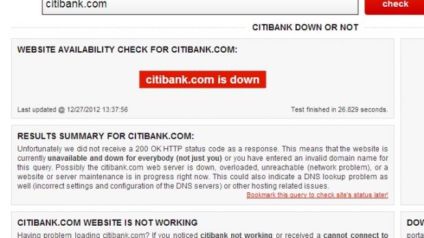 Citibank.com down