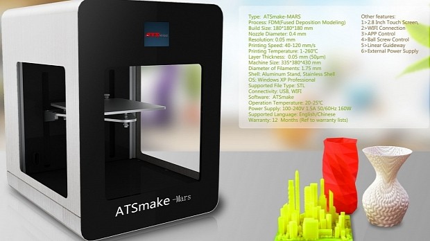 ATSmake Mars 3D printer features