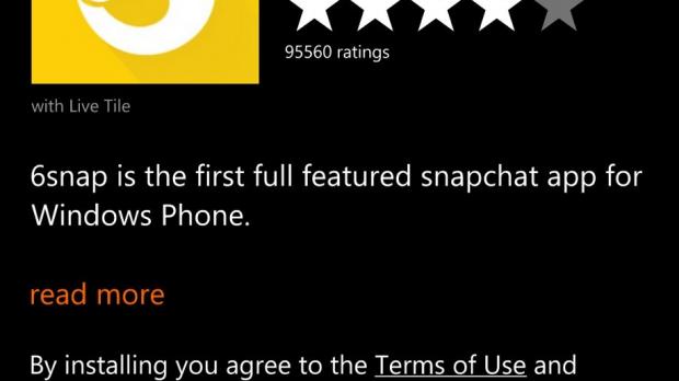 6snap in the Windows Phone