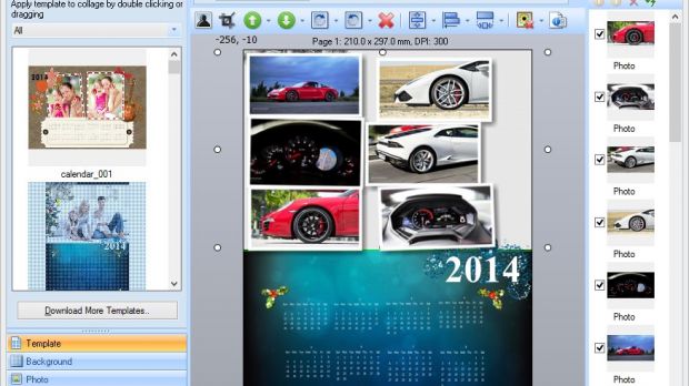 Picture Collage Maker: The tool allows you to create calendars using your favorite images