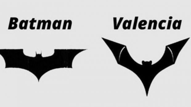 Left: the Batman logo, right: the Valencia logo