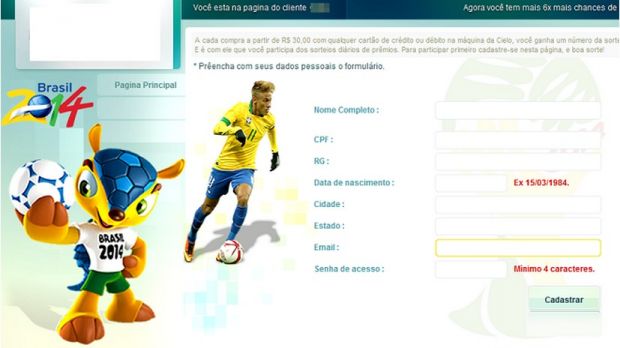 FIFA World Cup phishing site