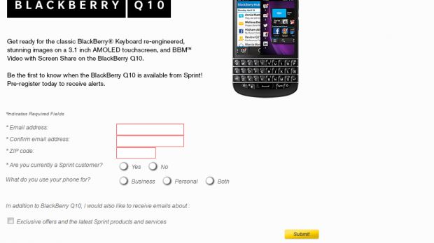 Sprint’s BlackBerry Q10
