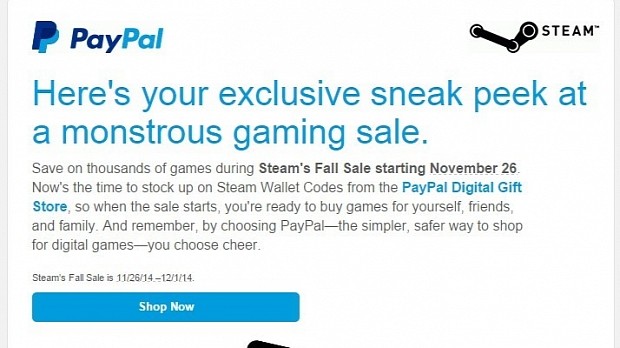 Steam Fall Thanksgiving Sale Kicks Off On November 26 Paypal Says