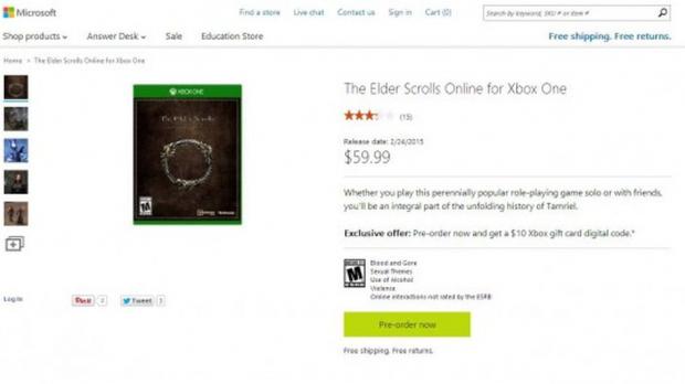 Elder Scrolls Online coming to Xbox One