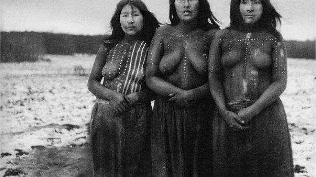 Ona women painted for rituals