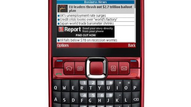 Nokia E63 red - front