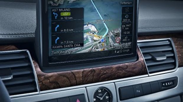 Google Earth for the Audi A8 comes with full 3D terrain, local search and other Google services