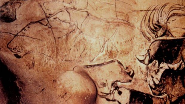 Lions and rhinoceroses at Chauver cave