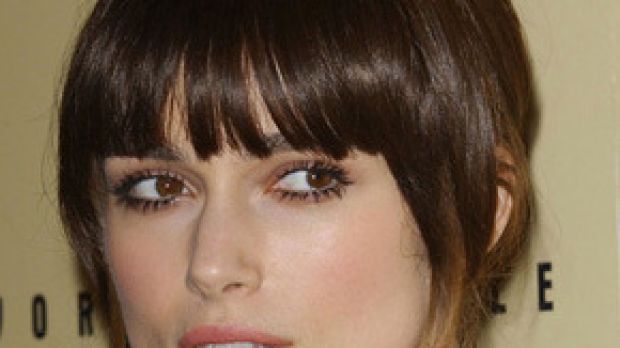Keira Knighttley's fringe perfectly suits her facial conformation
