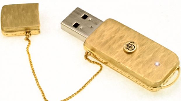 The Gold USB Flash Drive - open