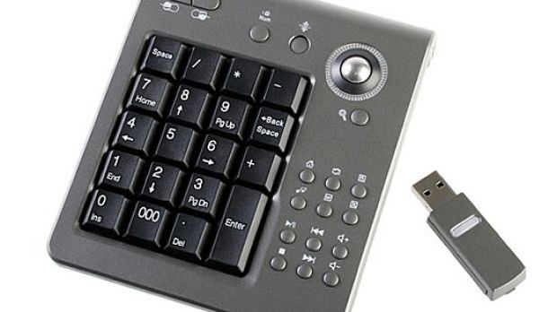 The Wireless USB Keypad with Trackball