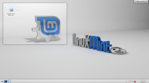 Linux Mint KDE 14.0 RC desktop