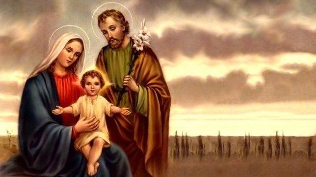 Baby Jesus with Mary and Joseph