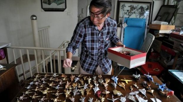 Xu Shuquan has until now created over 10,000 paper planes