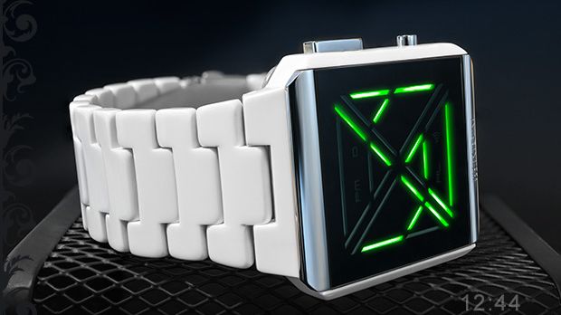 Kisai X Acetate watch shows secret code on display