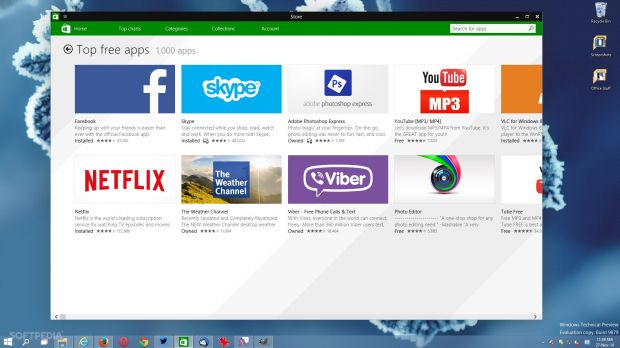 Free apps in the Windows Store