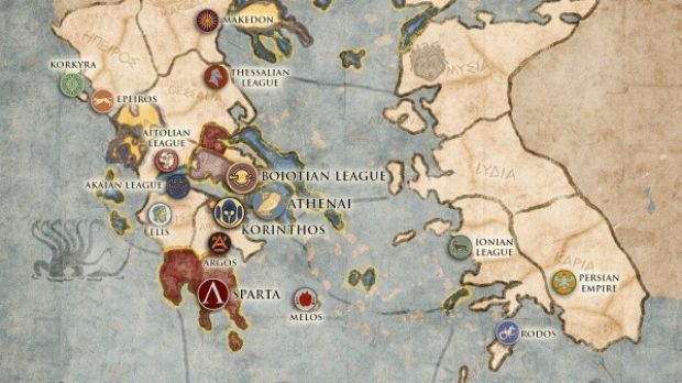 Map in Total War: Rome II – Wrath of Sparta