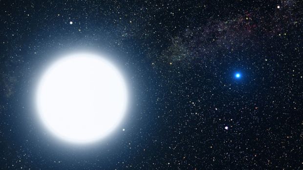 Artistic impression of the Sirius binary system