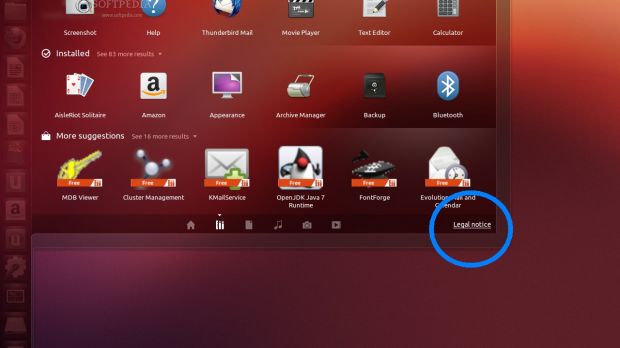Ubuntu 12.10 legal notice