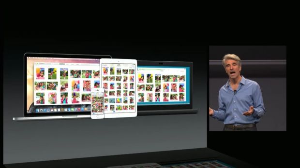 Craig Federighi demoing Photos app at WWDC 14