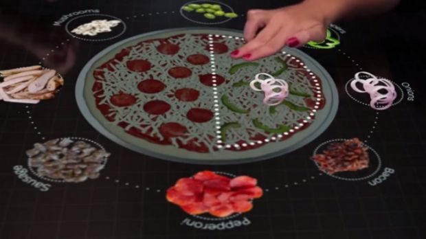 This concept table allows you to create your own pizza