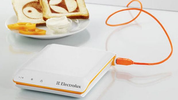 The Electrolux Scan Toaster, printing weather reports, pictures and news on your bread