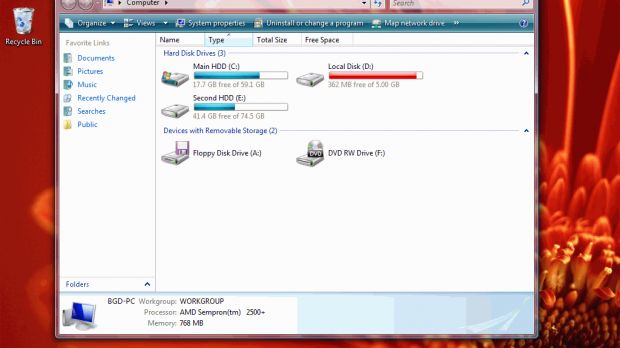 Windows Vista desktop