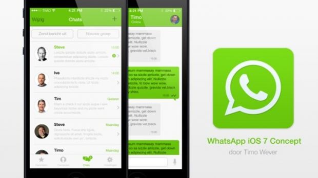 WhatsApp for iOS 7 concept