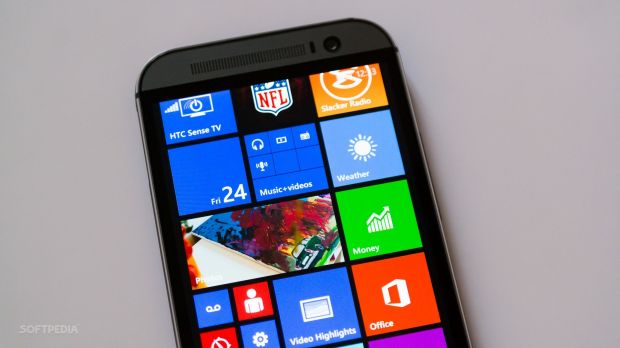 Current HTC One M8, Windows Phone version, display