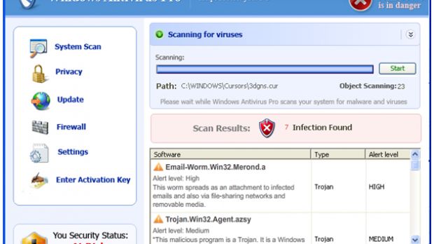 Windows Antivirus Pro - fake antivirus