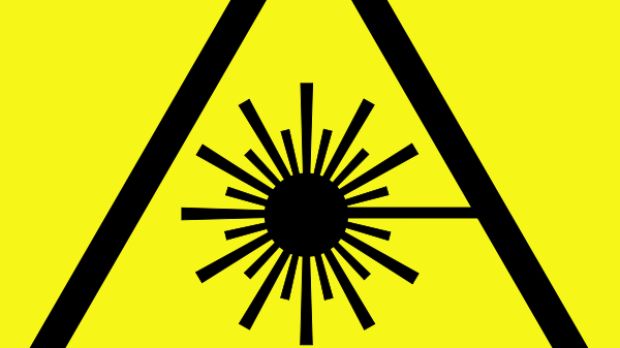 Laser radiation warning