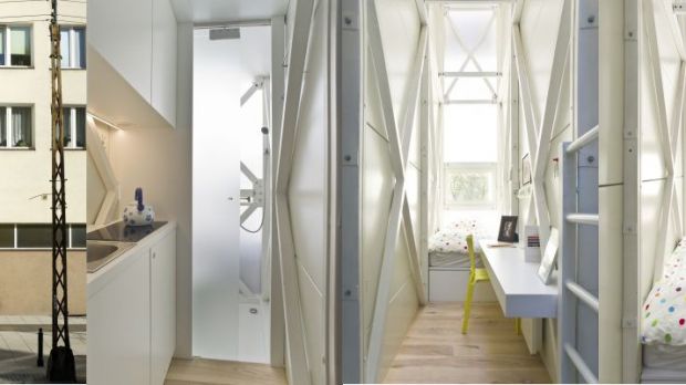 Keret House - outside view and a few interior shots
