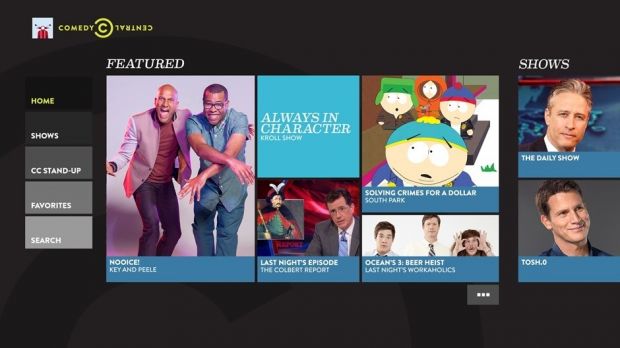 Xbox One Comedy Central App screenshot