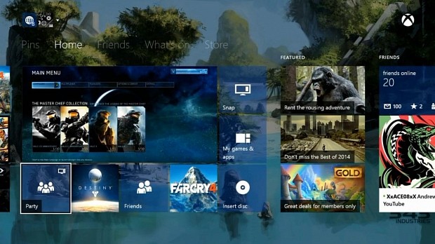 Transparent tiles on Xbox One dashboard