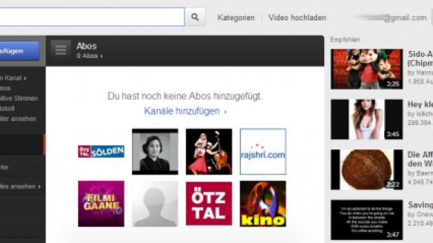 The new Google header in YouTube