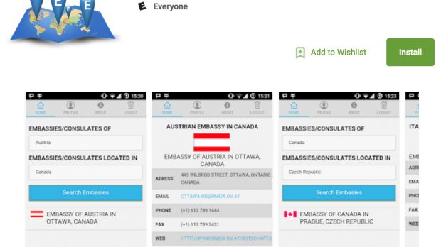 App infected with Overseer used to search for embassies around the world