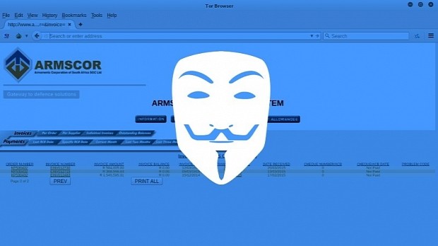 Anonymous leaks data from Armscore