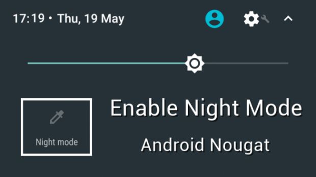 Toggle for enabling Night Mode