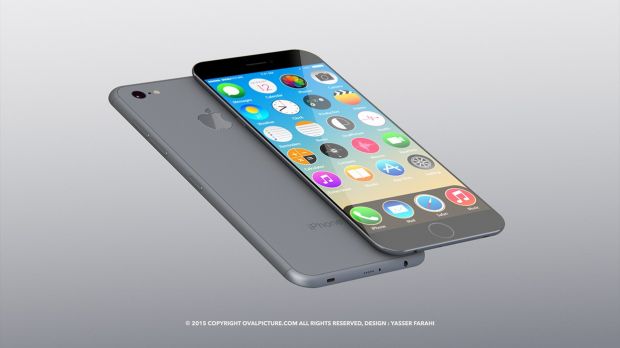 Front and back of the concept iPhone 7