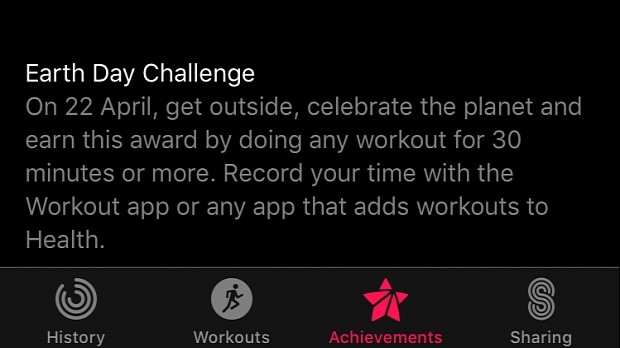 Apple Watch "Earth Day Challenge"