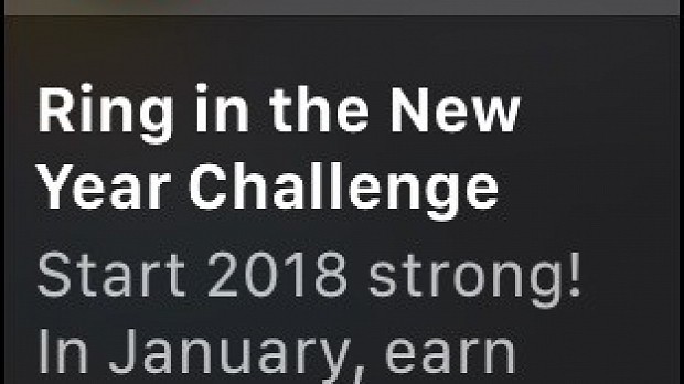 Apple Watch "Ring in the New Year Challenge" achievement