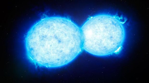 Artist's rendering of the binary star system