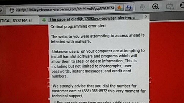 Browser hijacker, as reported via Reddit