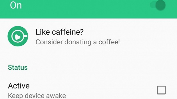 Caffeine settings