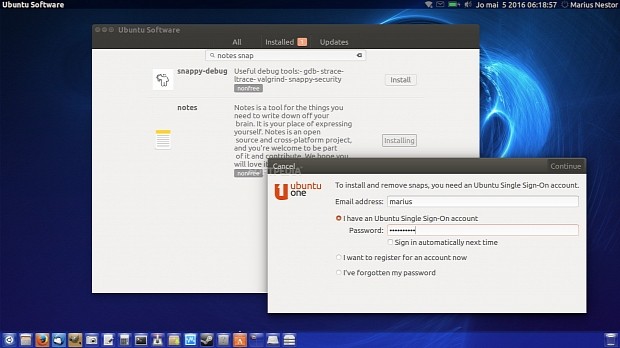 Installing a snap via Ubuntu Software