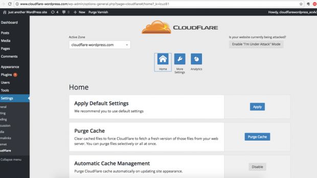 CloudFlare's WordPress plugin