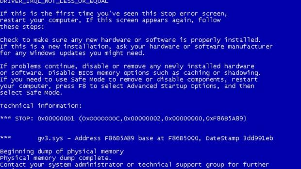 The old-school BSOD that many of us already hate