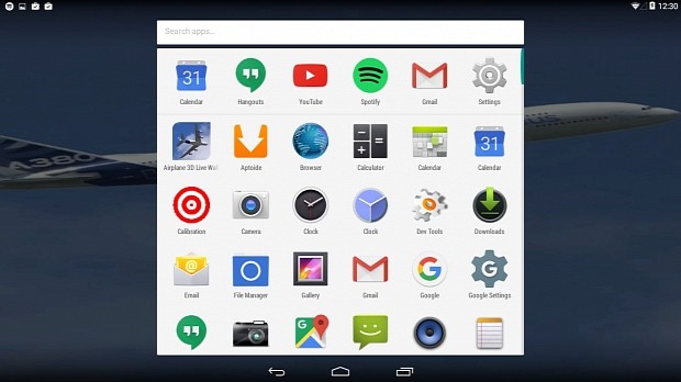Showing all installed apps